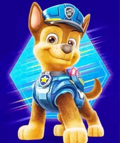 Chase Paw Patrol Diamond By Numbers