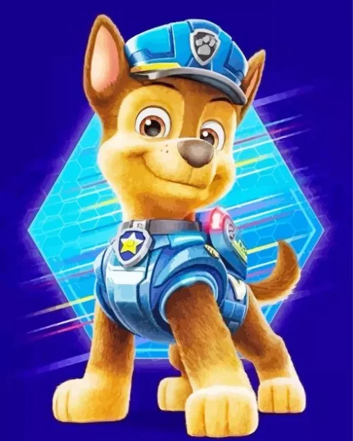 Chase Paw Patrol Diamond By Numbers