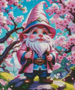 Cherry Blossom Gnome Diamond With Numbers