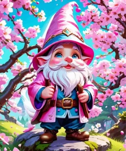 Cherry Blossom Gnome Diamond With Numbers