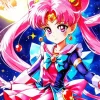 Chibiusa from sailor moon Diamond With Numbers