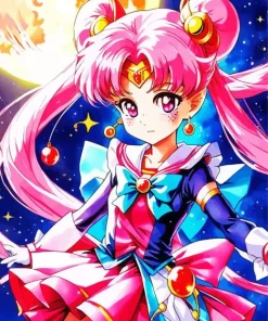 Chibiusa from sailor moon Diamond With Numbers