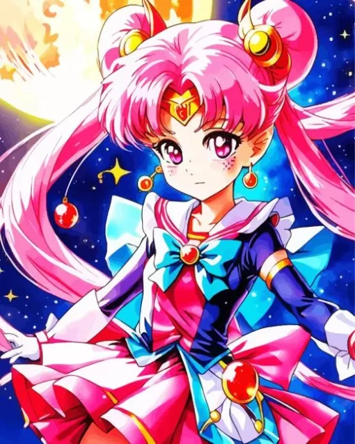 Chibiusa from sailor moon Diamond With Numbers