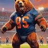 Chicago Bears Big Bear Diamond By Numbers