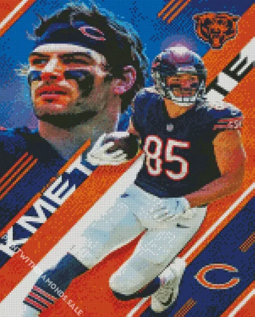 Chicago Bears Cole Kmet Diamond Paintings