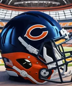 Chicago Bears Helmet Diamond By Numbers