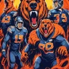 Chicago Bears Players Art Diamond By Numbers