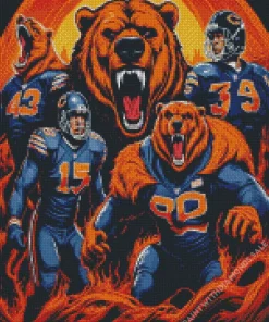 Chicago Bears Players Art Diamond Paintings