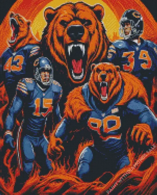 Chicago Bears Players Art Diamond Paintings