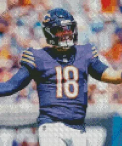 Chicago bears Caleb Williams Diamond By Numbers