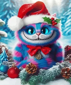 Christmas cheshire cat Diamond By Numbers