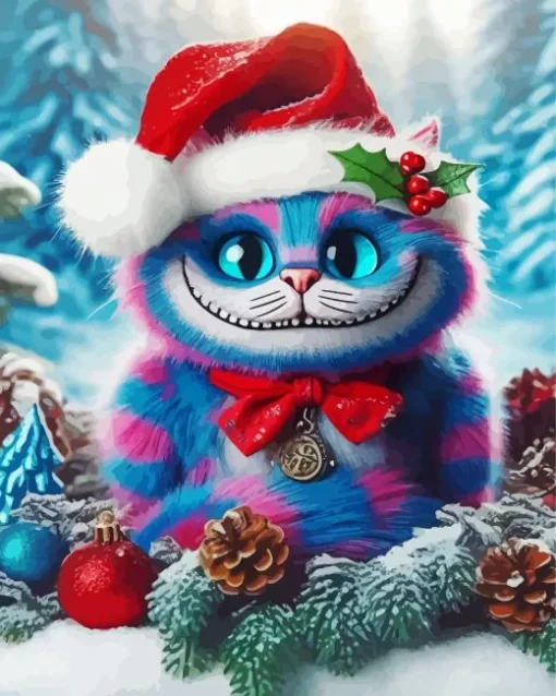 Christmas cheshire cat Diamond By Numbers