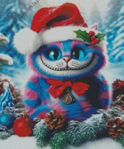 Christmas cheshire cat Diamond Paintings