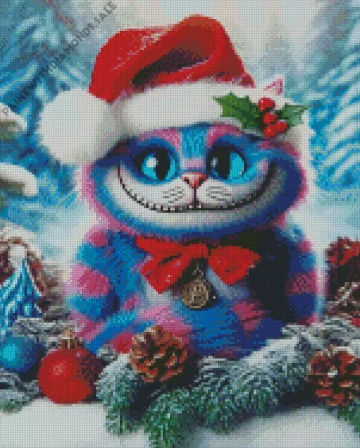 Christmas cheshire cat Diamond Paintings