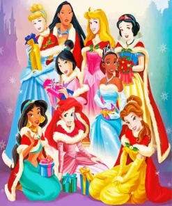 Christmas disney princesses Diamond Paintings