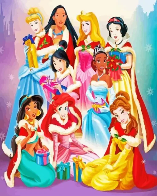 Christmas disney princesses Diamond Paintings