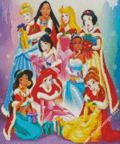 Christmas disney princesses Diamond Paints