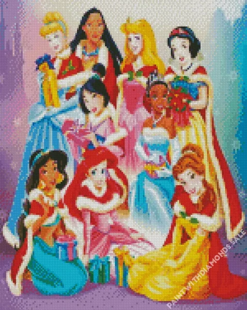 Christmas disney princesses Diamond Paints