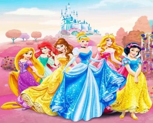 Cinderella with disney princesses Diamond Paintings