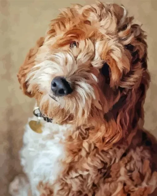 Cockapoodle Dog Diamond Painting