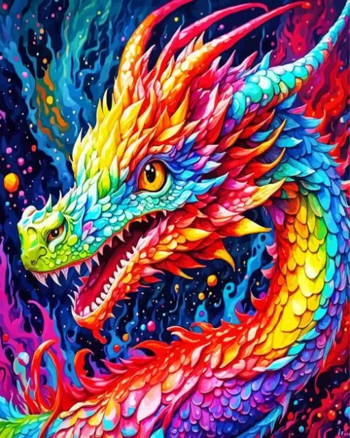 Colorful Dragon Art Diamond Paintings