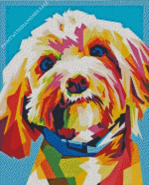 Colorful Cockapoo Diamond Painting