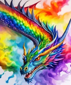 Colorful Smoke Dragon Diamond Paintings