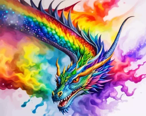 Colorful Smoke Dragon Diamond Paintings