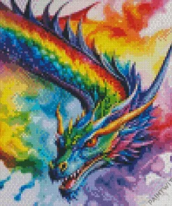 Colorful Smoke Dragon Diamond Paints