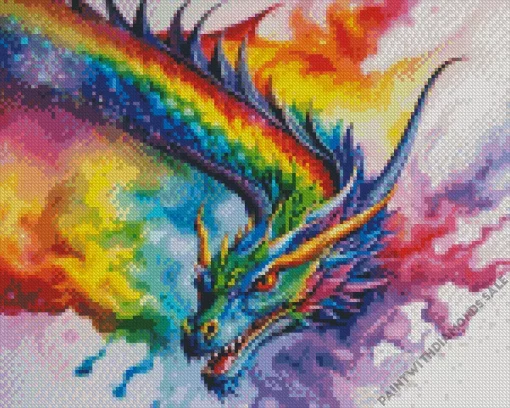 Colorful Smoke Dragon Diamond Paints