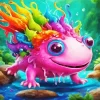 Colorful axolotl Diamond Paints