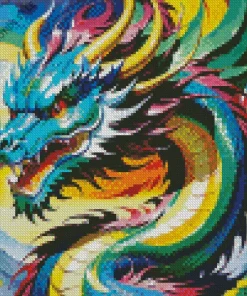 Colorful chinese dragon Diamond Paints