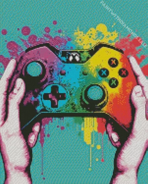 Colorful Gamepad Diamond Painting