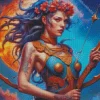 Cool Female Sagittarius Diamond Painting