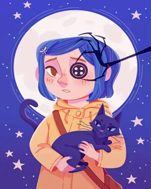 Coraline Jones And Cat Diamond Paints