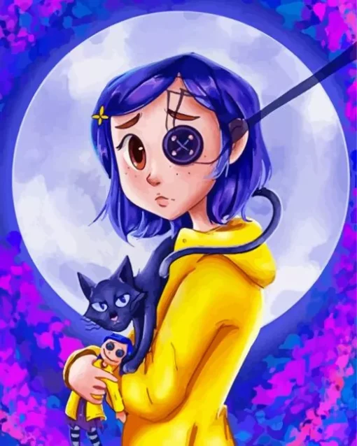 Coraline Jones And Her Cat Diamond Paints