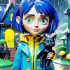 Coraline With her cat Diamond Paints