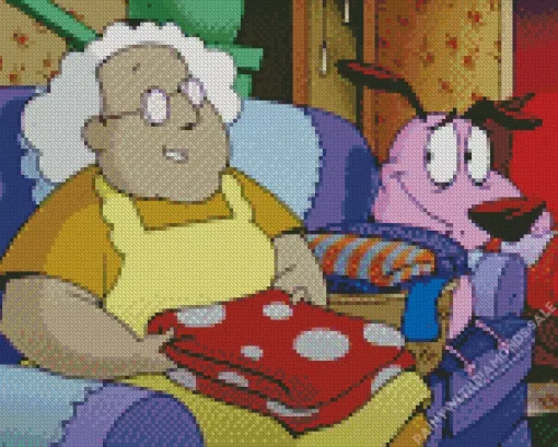 Courage The Cowardly Dog Animated Series Diamond Painting