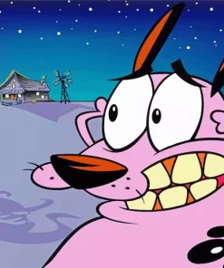 Courage The Cowardly Dog Cartoon Diamond Painting