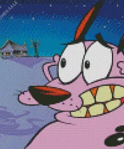 Courage The Cowardly Dog Cartoon Diamond Painting