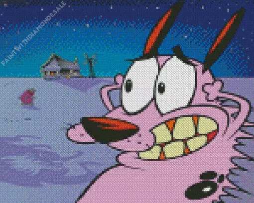 Courage The Cowardly Dog Cartoon Diamond Painting