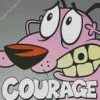 Courage The Cowardly Dog Poster Diamond Painting