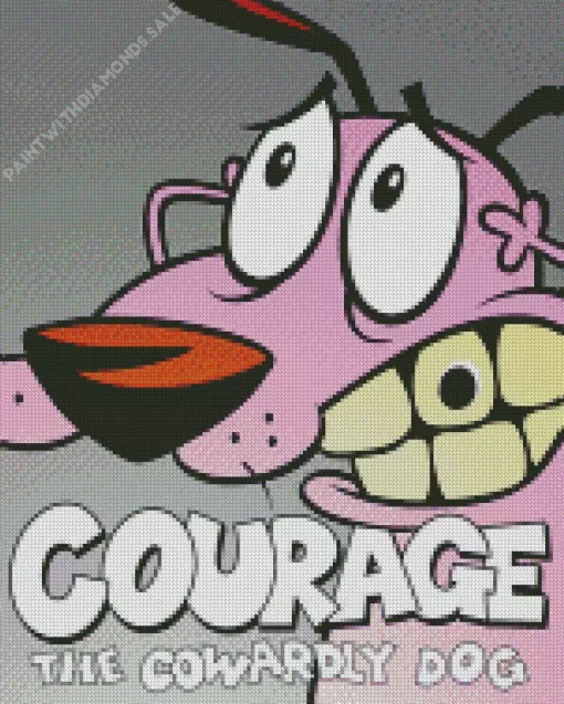 Courage The Cowardly Dog Poster Diamond Painting