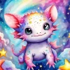 Cute axolotl art Diamond Paints