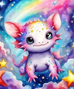 Cute axolotl art Diamond Paints