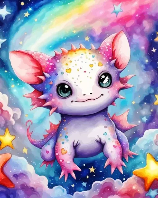 Cute axolotl art Diamond Paints