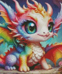 Cute rainbow dragon Diamond Paints