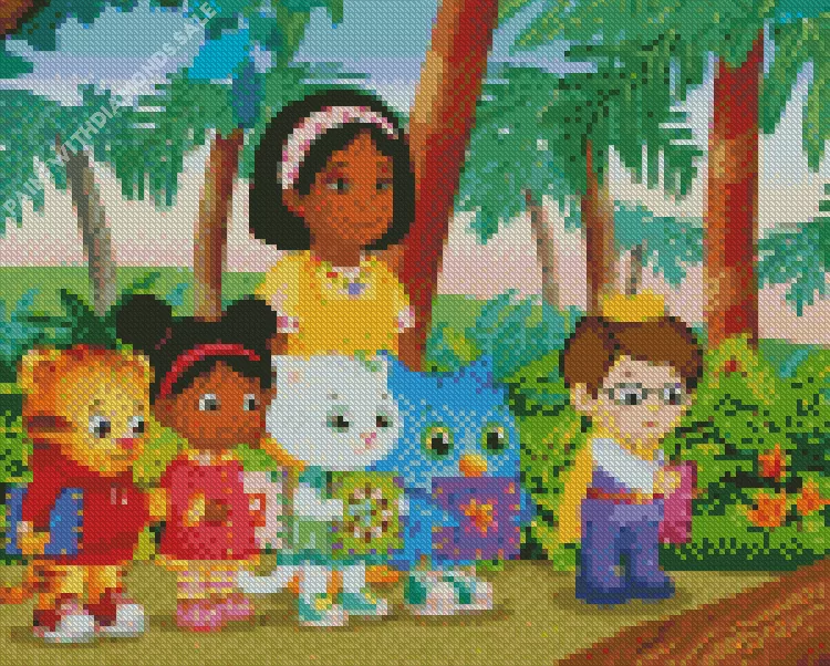 Daniel tigers neighborhood animation Diamond Paints Daniel Tigers neighborhood Animation Diamond Painting