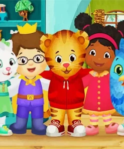 Daniel Tigers Neighborhood Characters Diamond Painting