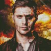 Dean Winchester Supernatural Diamond With Numbers